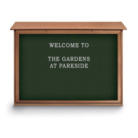 United Visual Products Outdoor Enclosed Combo Board, 48"x36", Black Frame/Green & Cinnabar UVCB4836ODB-GREEN-CINNABA